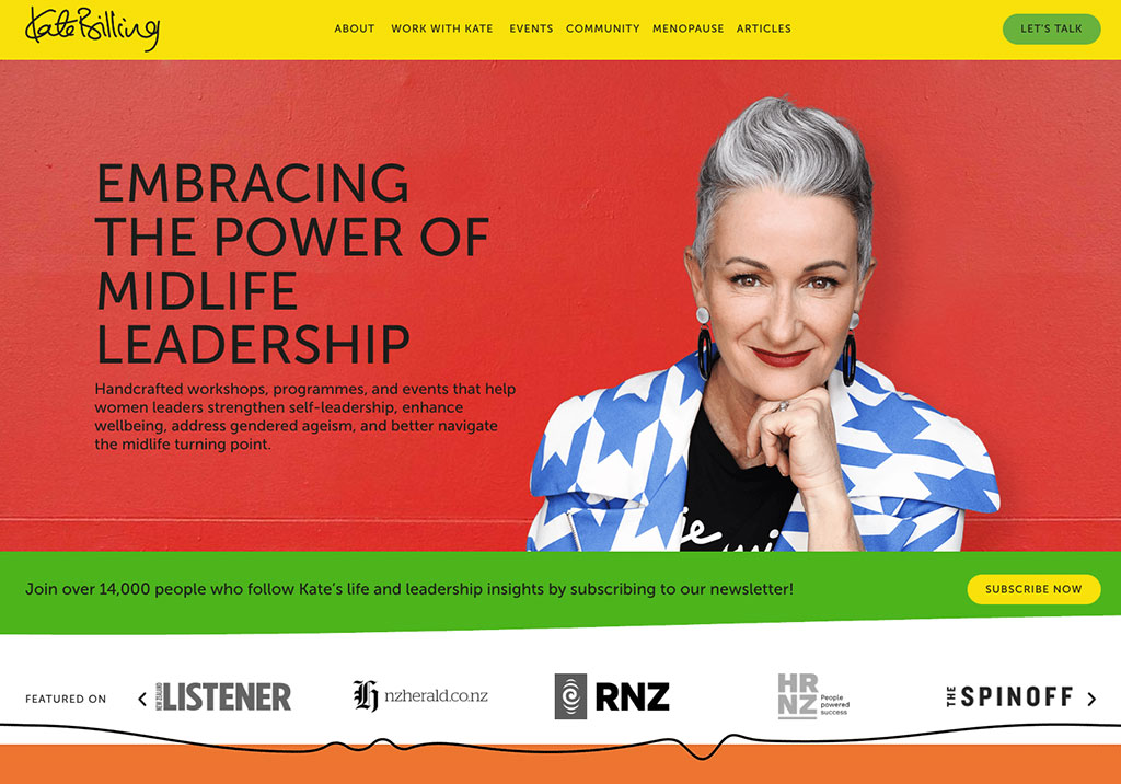 Empowering Midlife Leaders: Behind the Scenes of Kate Billing’s Website Build